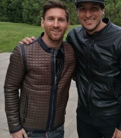 Lionel Messi Quilted Brown Jacket