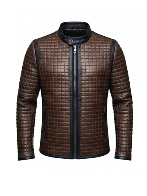 Lionel Messi Quilted Brown Jacket