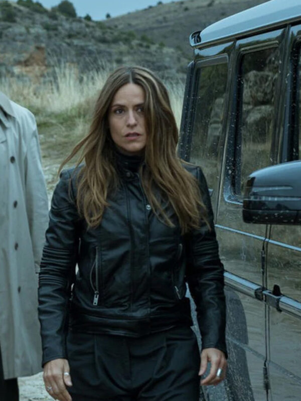 Lisboa Money Heist Black Leather Jacket