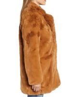 Liza Lapira The Equalizer Brown Faux Fur Coat