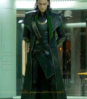 Loki Long Leather Costume Coat
