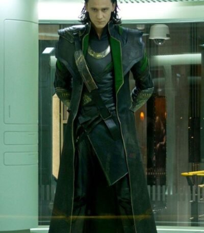 Loki Long Leather Costume Coat