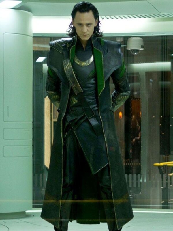 Loki Long Leather Costume Coat