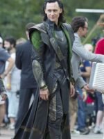 Loki Long Leather Costume Coat
