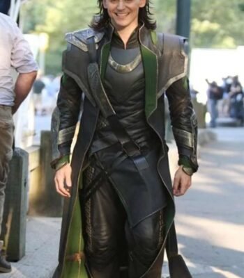 Loki Long Leather Costume Coat
