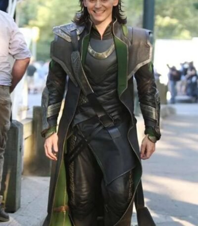 Loki Long Leather Costume Coat