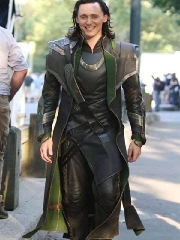 Loki Long Leather Costume Coat