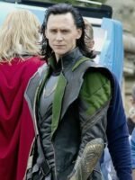 Loki Long Leather Costume Coat