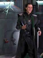 Loki Long Leather Costume Coat