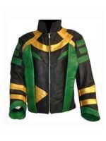 Loki Zipper Closure Leather Jacket