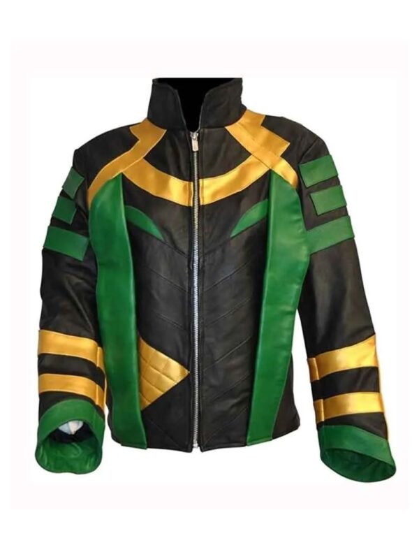 Loki Zipper Closure Leather Jacket
