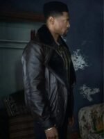 London Brown Power Book III Black Leather Jacket