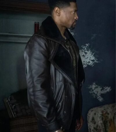 London Brown Power Book III Black Leather Jacket