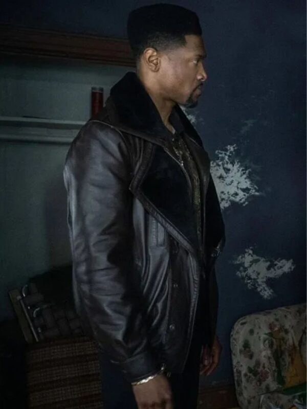 London Brown Power Book III Black Leather Jacket