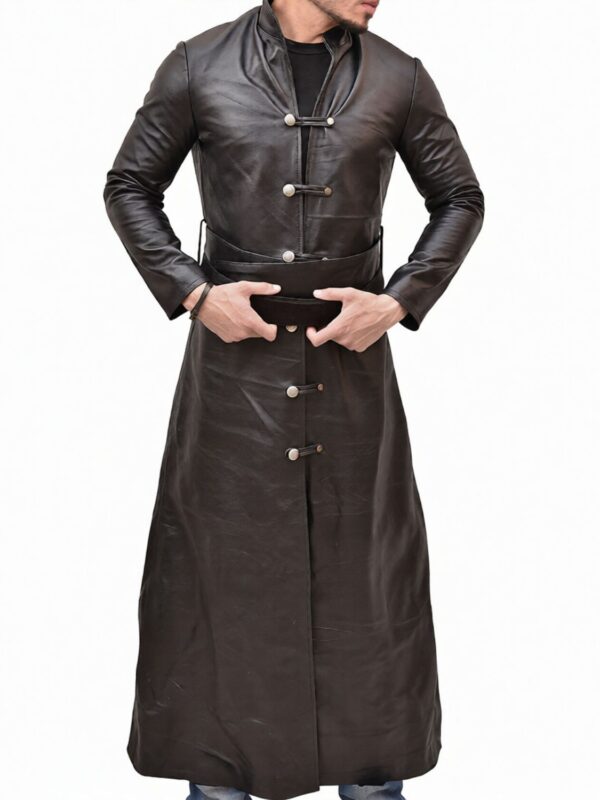 Lorenzo Richelmy Marco Polo Leather Trench Coat
