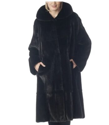 Lori Mink Fur Black Long Coat