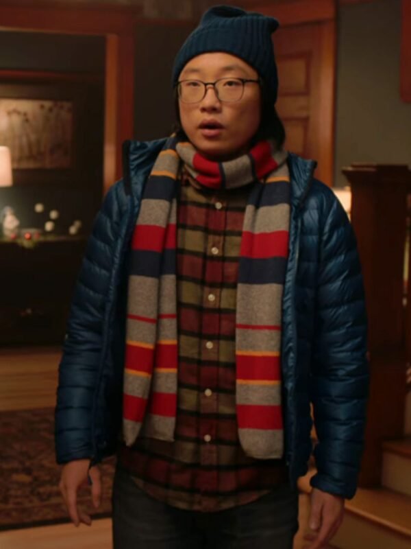 Love Hard Josh Blue Quilted Puffer Jacket