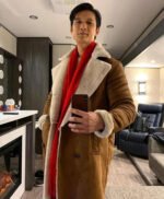 Love Hard Owen Lin Brown Long Trench Coat