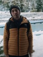 Love Hard Tag Yellow Puffer Jacket With Hood