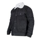 Love Life Augie Black Suede Sherpa Trucker Jacket