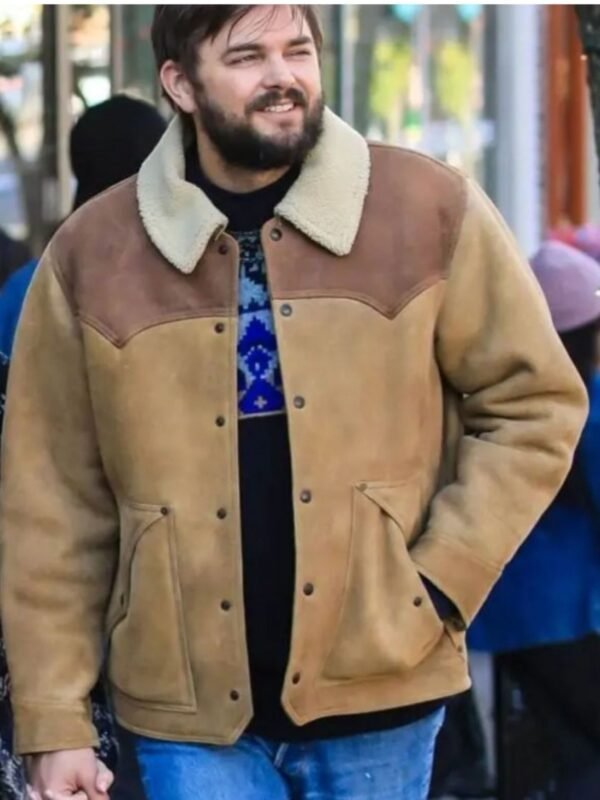 Love Life Magnus Sherpa Collar Brown Suede Jacket
