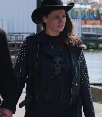 Love Without Walls Shana Swash Black Biker Leather Jacket