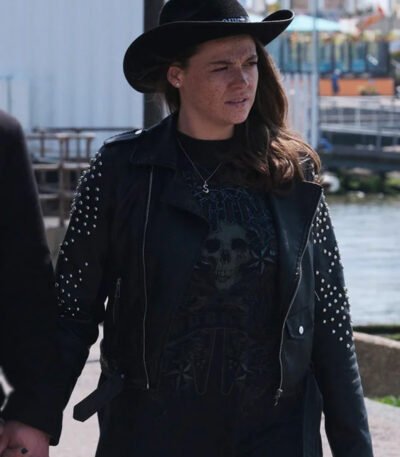 Love Without Walls Shana Swash Black Biker Leather Jacket