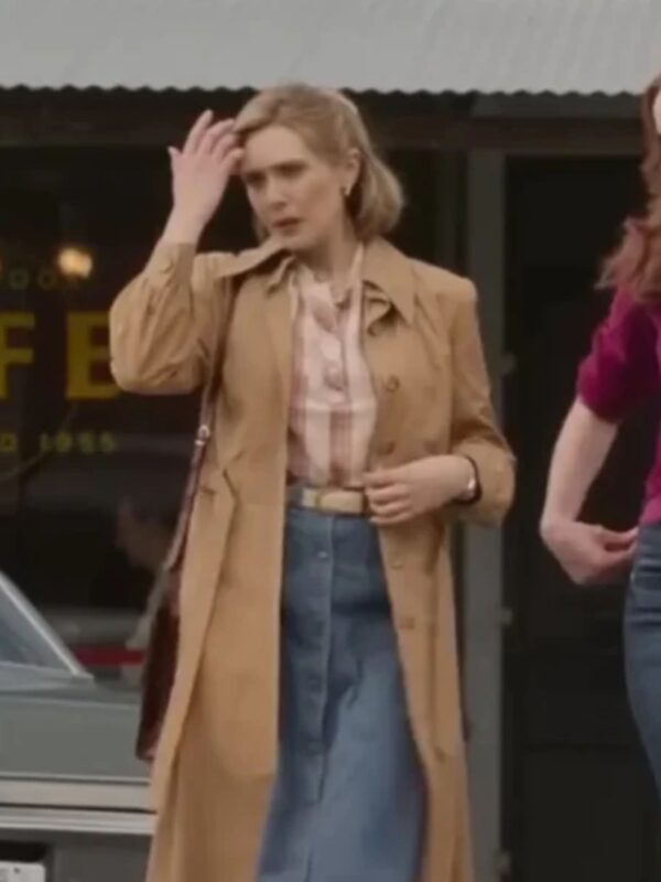 Love and Death 2023 Elizabeth Olsen Brown Coat
