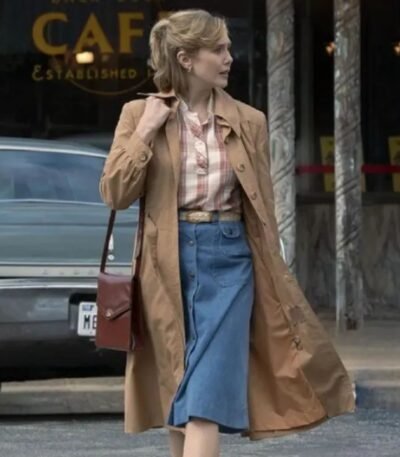 Love and Death 2023 Elizabeth Olsen Brown Coat