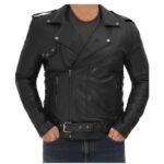 Lucas Asymmetrical Black Motorcycle Leather Jacket