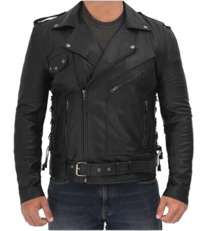 Lucas Asymmetrical Black Motorcycle Leather Jacket