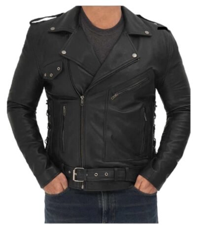 Lucas Asymmetrical Black Motorcycle Leather Jacket
