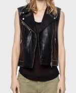 Lucifer Mazikeen Leather Black Vest