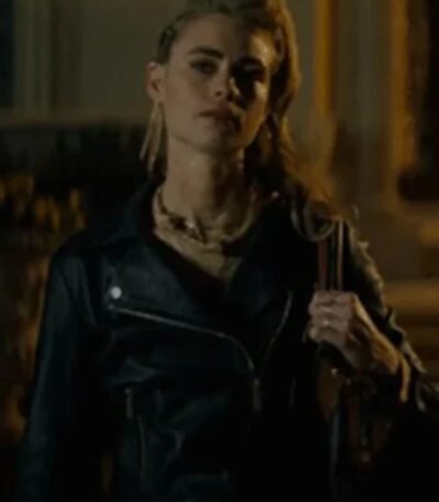 Lucy Fry Night Teeth Zoe Black Leather Jacket