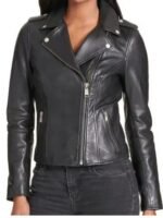 Lucy Fry Night Teeth Zoe Black Leather Jacket
