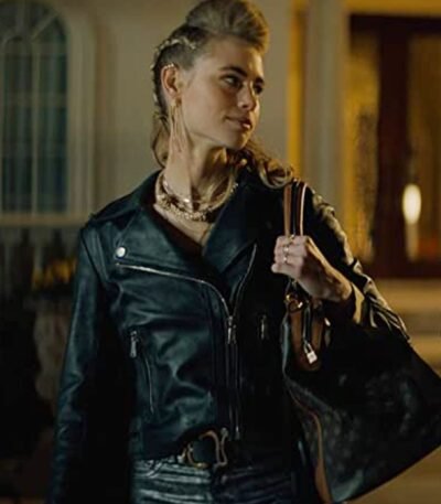 Lucy Fry Night Teeth Zoe Black Leather Jacket