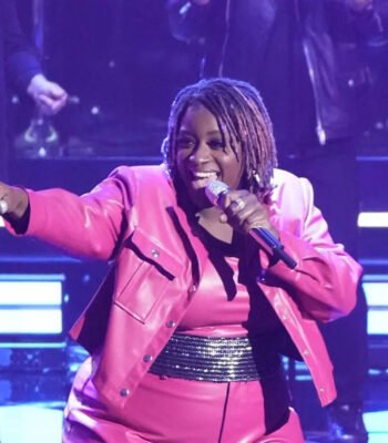 Lucy Love American Idol Faux Leather Pink Suit