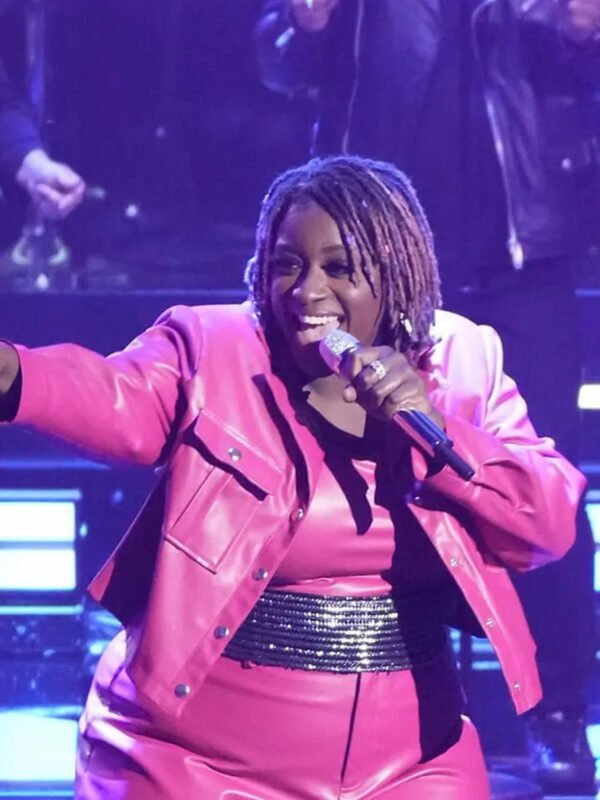 Lucy Love American Idol Faux Leather Pink Suit