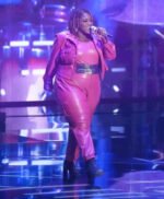 Lucy Love American Idol Faux Leather Pink Suit