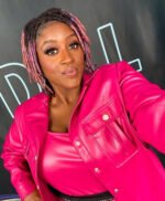 Lucy Love American Idol Faux Leather Pink Suit