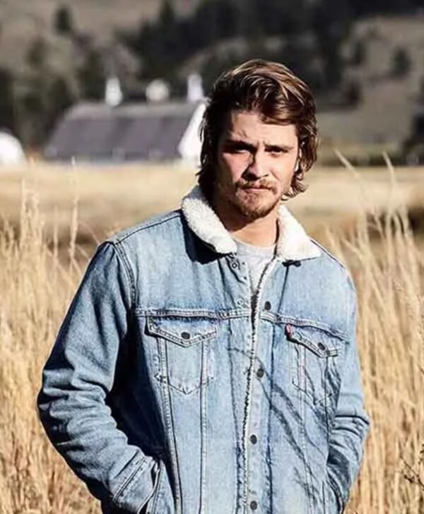 Luke Grimes Yellowstone Blue Denim Trucker Jacket