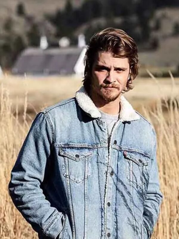 Luke Grimes Yellowstone Blue Denim Trucker Jacket