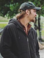 Luke Grimes Yellowstone Dark Grey Fleece Fur Jacket