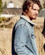 Luke Grimes Yellowstone Kayce Dutton Blue Denim Jean Jacket
