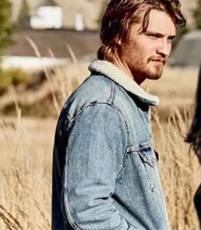 Luke Grimes Yellowstone Kayce Dutton Blue Denim Jean Jacket