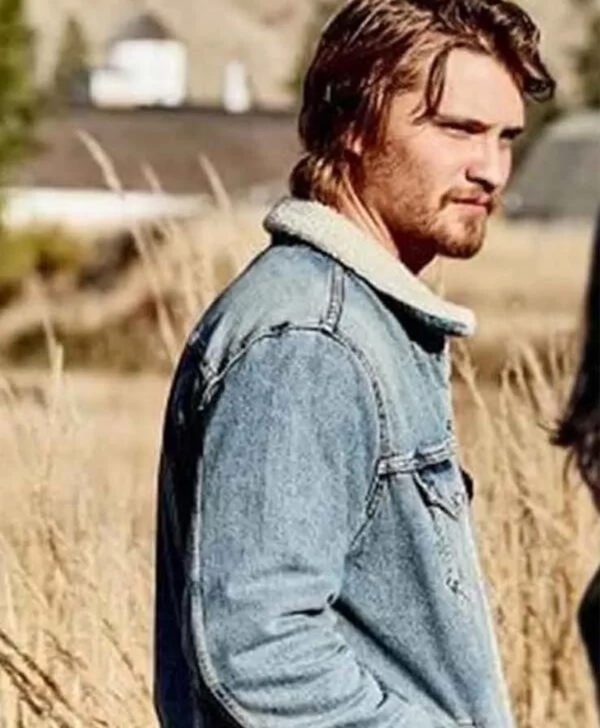 Luke Grimes Yellowstone Kayce Dutton Blue Denim Jean Jacket