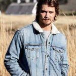 Luke Grimes Yellowstone Kayce Dutton Blue Denim Jean Jacket