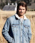 Luke Grimes Yellowstone Kayce Dutton Blue Denim Jean Jacket