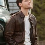 Luke Kleintank The Man In The High Castle Brown Leather Jacket