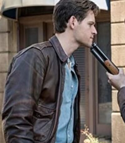 Luke Kleintank The Man In The High Castle Brown Leather Jacket